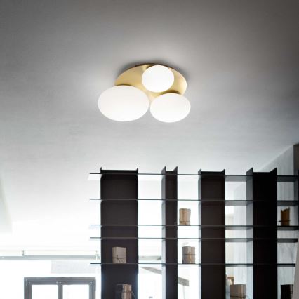 Ideal Lux - Plafón LED NINFEA 3xGX53/9W/230V dorado