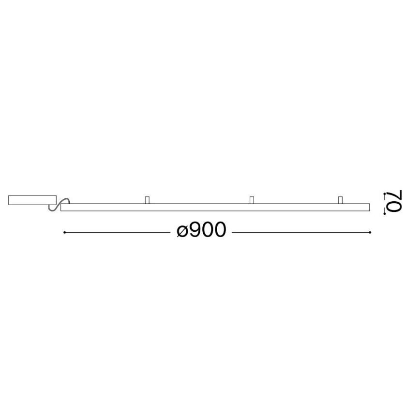 Ideal Lux - Plafón LED ORACLE S LED/53W/230V 2700K diá. 90 cm blanco