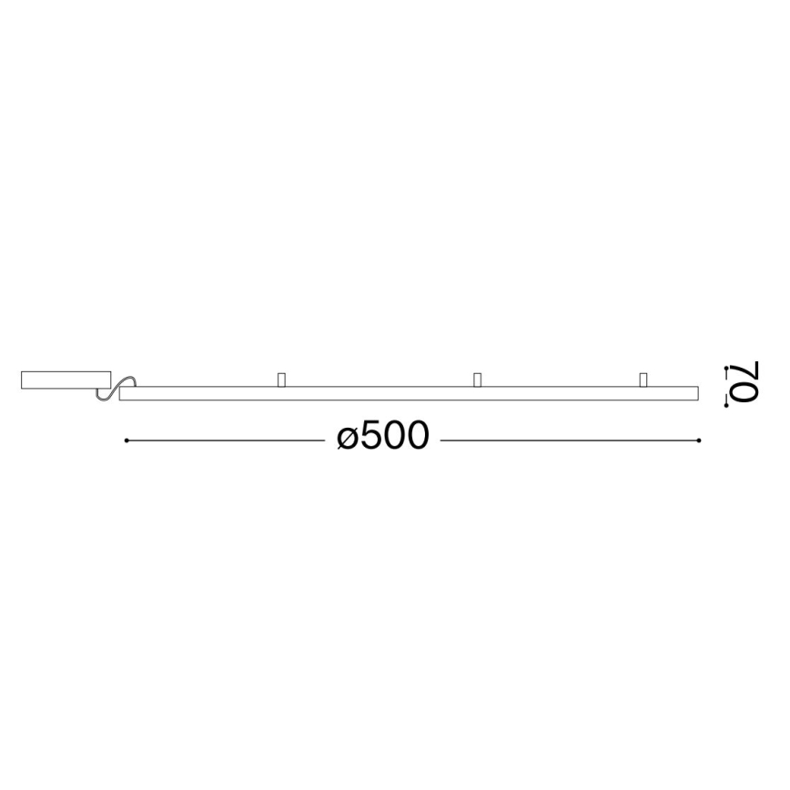 Ideal Lux - Plafón LED ORACLE SLIM LED/29W/230V 4000K diá. 50 cm negro