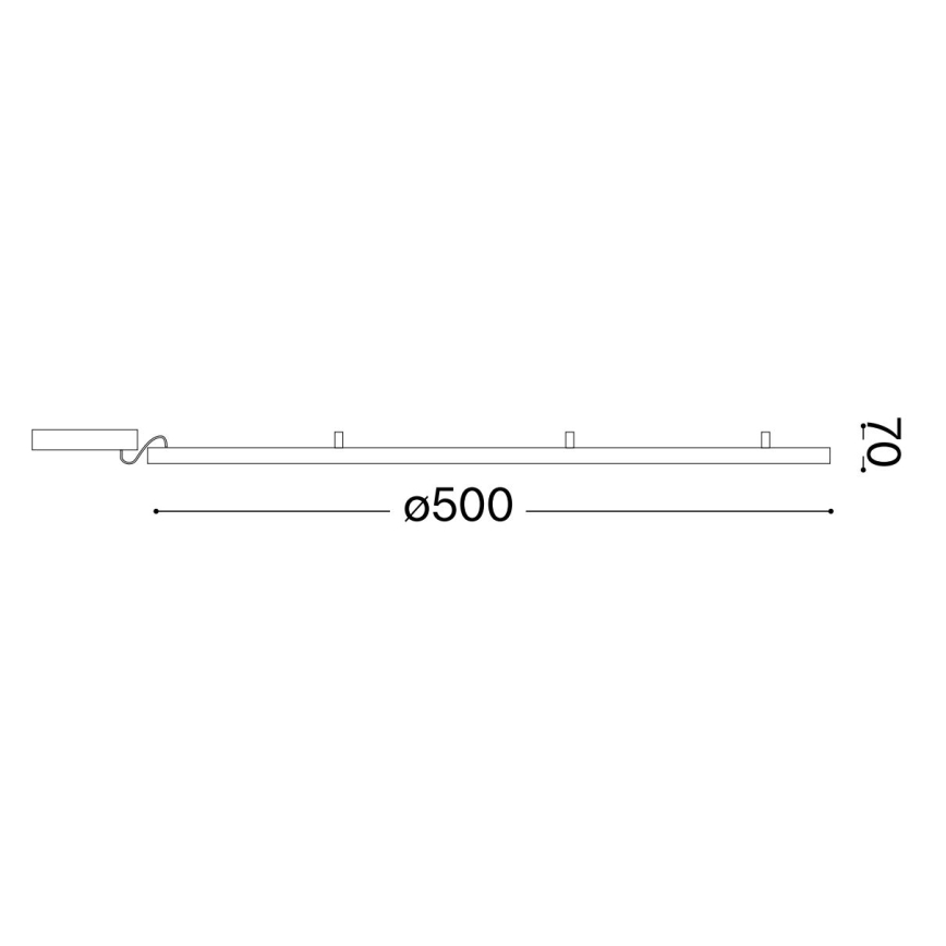 Ideal Lux - Plafón LED ORACLE SLIM LED/32W/230V 3000K diá. 50 cm negro