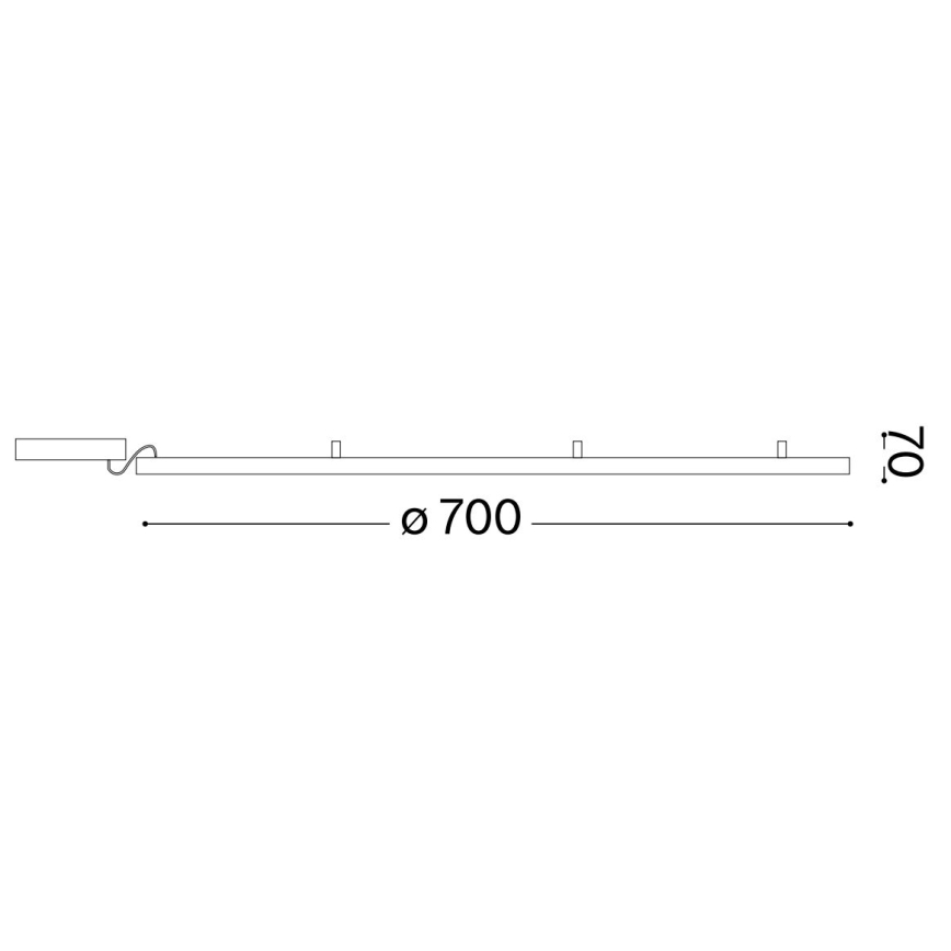Ideal Lux - Plafón LED ORACLE SLIM LED/37W/230V 2700K diá. 70 cm blanco