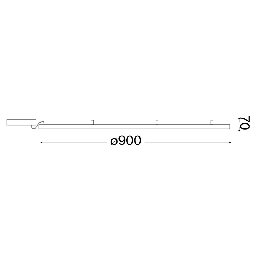 Ideal Lux - Plafón LED ORACLE SLIM LED/55W/230V 3000K diá. 90 cm blanco