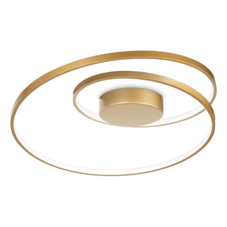 Ideal Lux - Plafón LED regulable OZ LED/48W/230V diá. 60 cm CRI 90 dorado