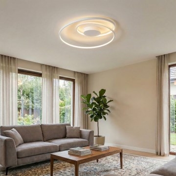 Ideal Lux - Plafón LED regulable OZ LED/48W/230V Ø 60 cm CRI 90 blanco