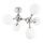 Ideal Lux - Plafón NODI 5xE14/28W/230V cromo brillante/blanco