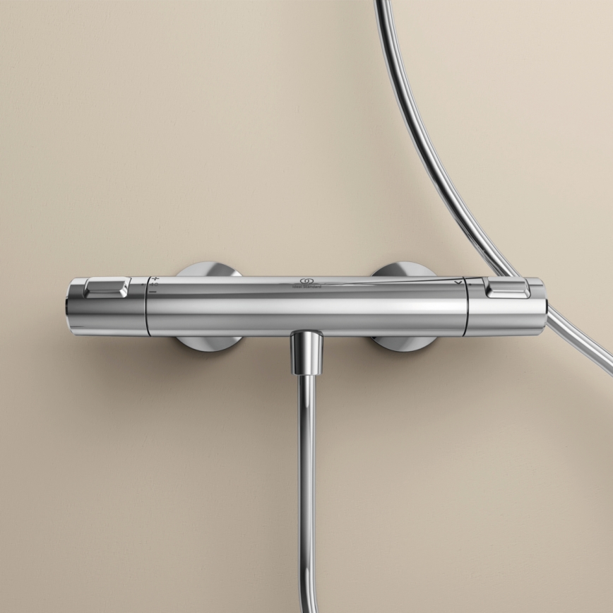 Ideal Standard A7201AA - Grifo termostático de ducha CERATHERM T25, cromo brillante