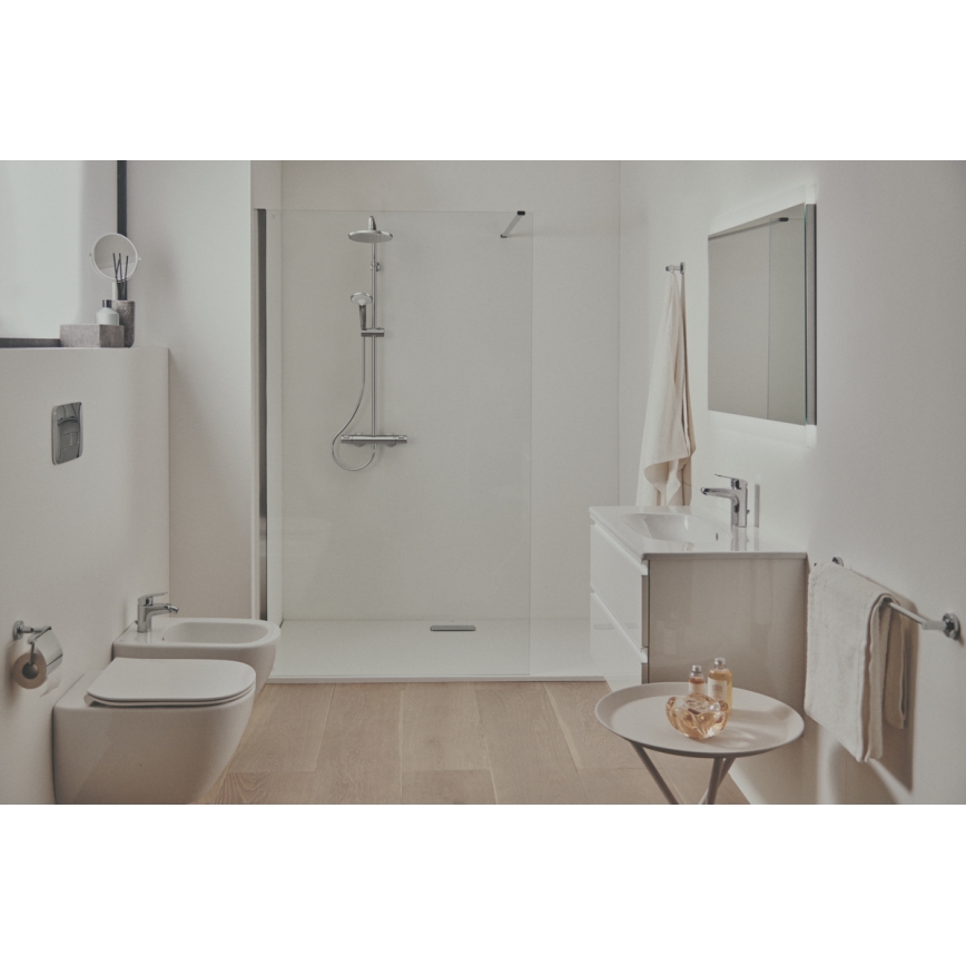 Ideal Standard A7208AA - Set de ducha con mezclador termostático CERATHERM T25, cromo brillante