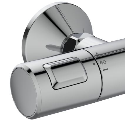 Ideal Standard A7208AA - Set de ducha con mezclador termostático CERATHERM T25, cromo brillante