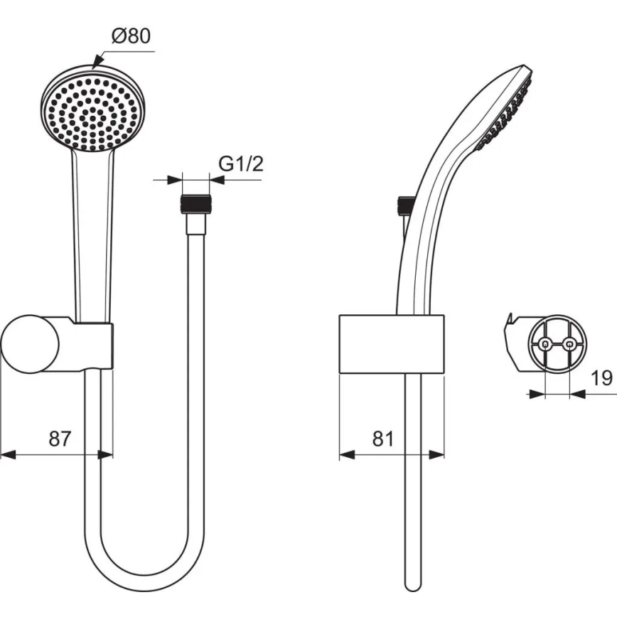 Ideal Standard B9506AA - Juego de ducha IDEALRAIN en cromo pulido