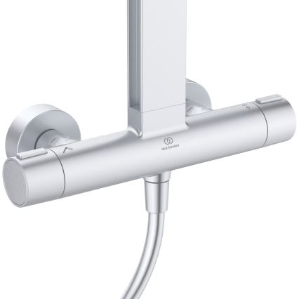 Ideal Standard BD583SI - Set de ducha con grifo termostático CERATHERM ALU+ plateado
