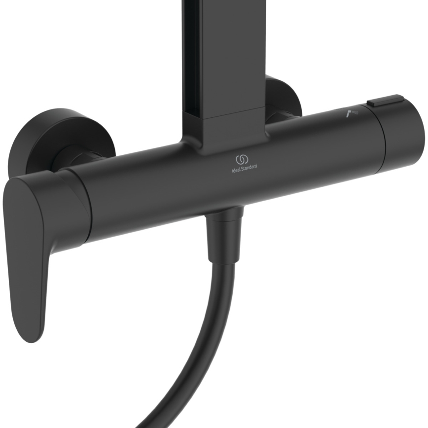 Ideal Standard BD584XG - Juego de ducha con grifería CERAFLOW ALU+ en negro mate