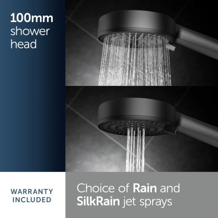 Ideal Standard BD586XG - Juego de ducha IDEALRAIN ALU+ negro mate