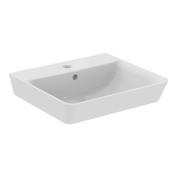 Ideal Standard E030101 - Lavabo suspendido CONNECT AIR 50 x 45 cm, cerámica/blanco