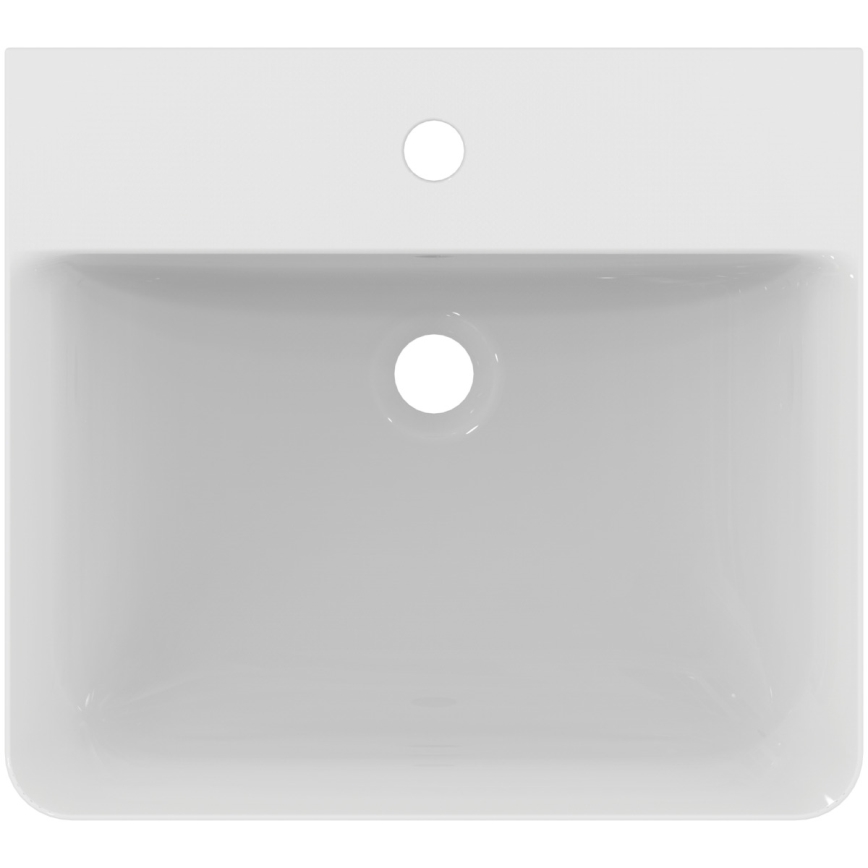 Ideal Standard E030101 - Lavabo suspendido CONNECT AIR 50 x 45 cm, cerámica/blanco