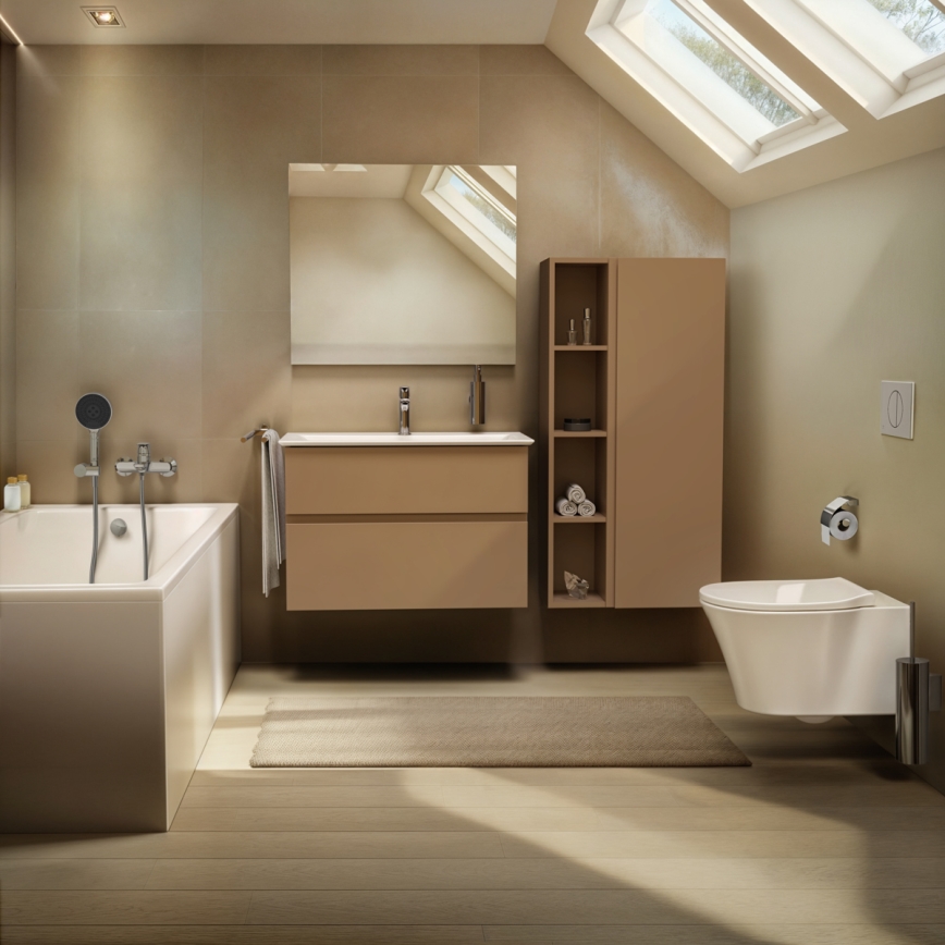 Ideal Standard E228801 - Inodoro suspendido sin reborde CONNECT AIR cerámica/blanca