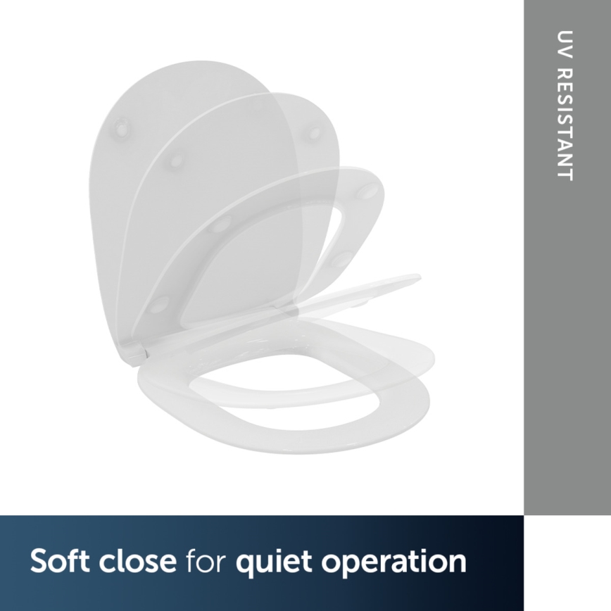 Ideal Standard E772401 - Asiento de inodoro SoftClose CONNECT blanco