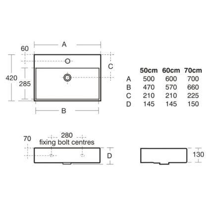 Ideal Standard K077701 - Lavabo suspendido STRADA 50x42 cm cerámica/blanco