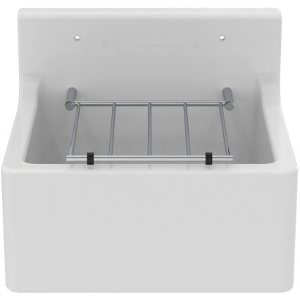 Ideal Standard S593901 - Lavabo mural DOURO con rejilla 45,5x38 cm cerámica/blanco