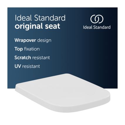 Ideal Standard T453001 - Asiento de inodoro I.LIFE A blanco
