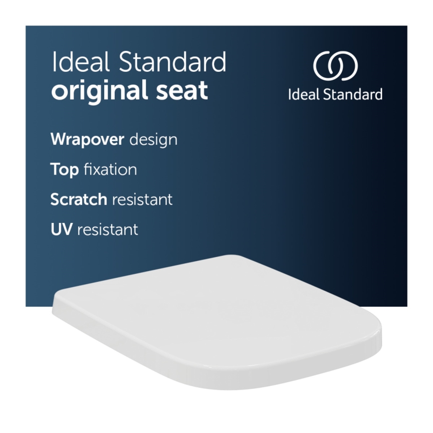 Ideal Standard T453001 - Asiento de inodoro I.LIFE A blanco