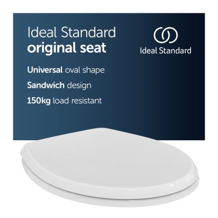 Ideal Standard W302601 - Asiento de inodoro blanco