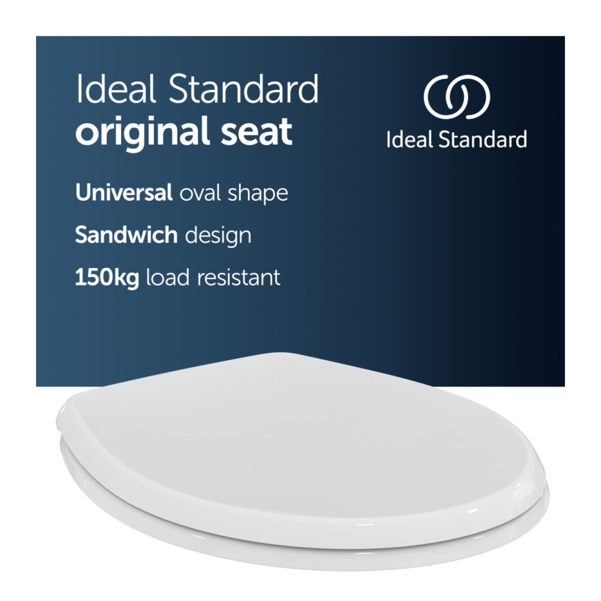 Ideal Standard W302601 - Asiento de inodoro blanco