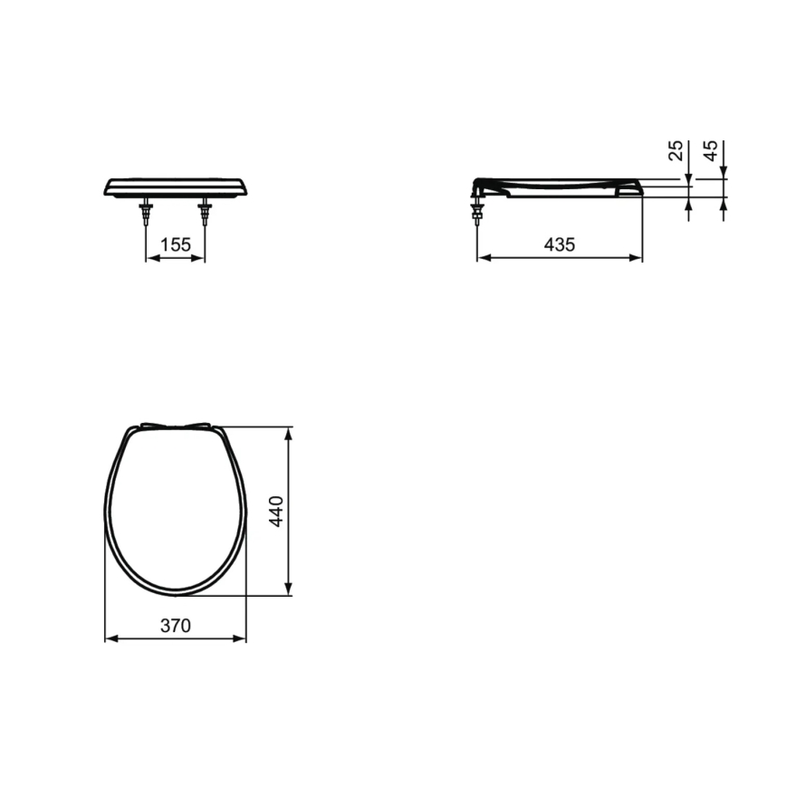 Ideal Standard W303001 - Asiento de inodoro SoftClose blanco