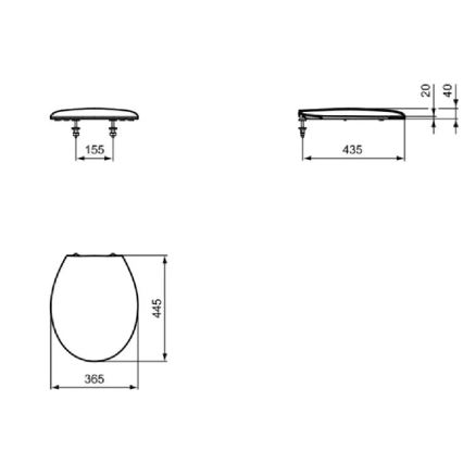 Ideal Standard W303801 - Asiento de inodoro blanco