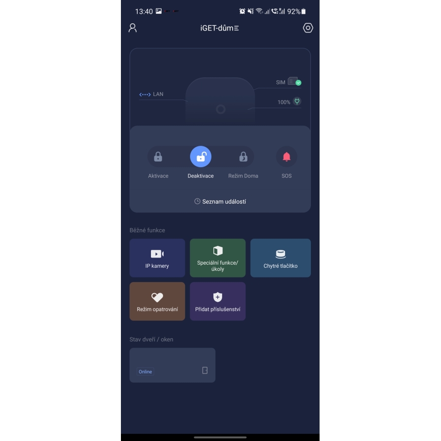 Sistema de alarma inalámbrico inteligente 4G LTE/Wi-Fi/Ethernet/GSM