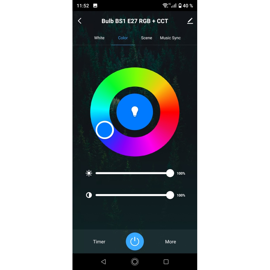 Plafón LED RGBW regulable para baño LED/15W/230V 3000-6500K Ø 22 cm IP54 blanco con Wi‑Fi