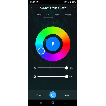 Plafón LED RGBW regulable para baño LED/15W/230V 3000-6500K 22x22 cm IP54 blanco Wi-Fi