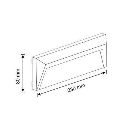 Iluminación de escalera LED exterior HOLDEN LED/1,6W/230V IP65 grafito