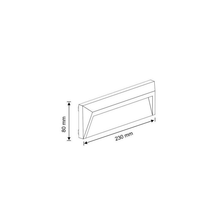 Iluminación de escalera LED exterior HOLDEN LED/1,6W/230V IP65 grafito