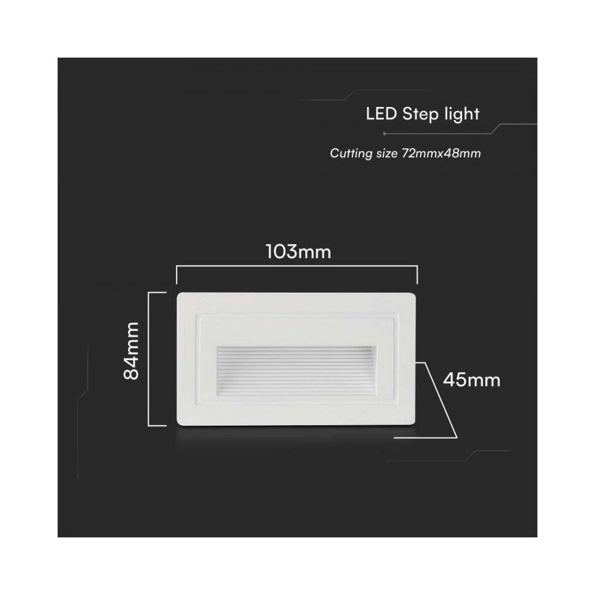 Iluminación de escalera LED exterior LED/3W/230V 3000K IP65 blanco+