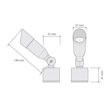 Iluminación exterior LED OKO 1xLED/1W/350mA IP54