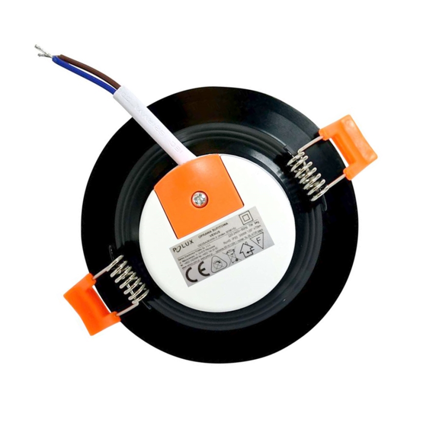 Iluminación LED empotrada de techo VENUS LED/12W/230V negro