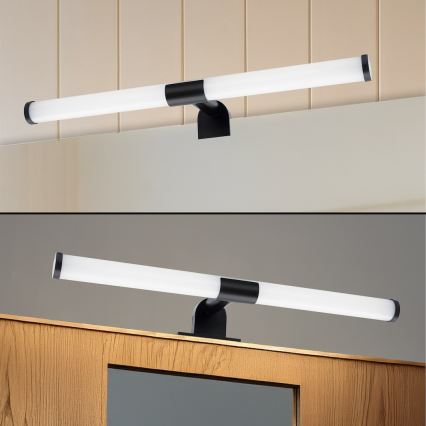 Iluminación LED para espejo de baño APA LED/6W/230V 40 cm IP44 negra