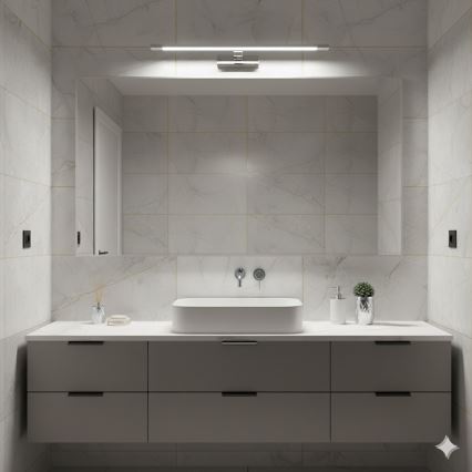 Iluminación LED para espejo de baño KLIMT LED/12W/230V 3000/4000/6000K 60 cm IP44 cromo brillante