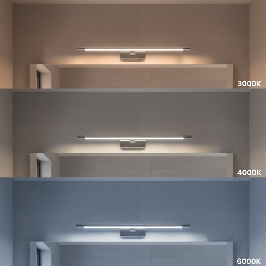 Iluminación LED para espejo de baño KLIMT LED/12W/230V 3000/4000/6000K 60 cm IP44 cromo brillante