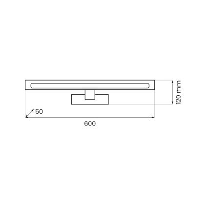 Iluminación LED para espejo de baño KLIMT LED/12W/230V 3000/4000/6000K 60 cm IP44 cromo brillante