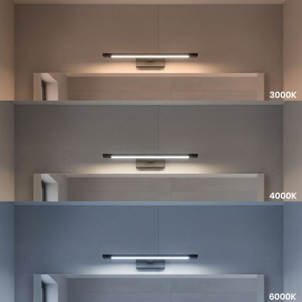 Aplique LED para espejo de baño KLIMT LED/8W/230V 3000/4000/6000K 40 cm IP44 negro