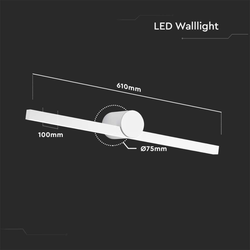 Iluminación LED para espejo de baño LED/10W/230V 3000K IP65 blanco