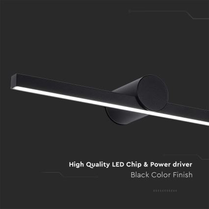 Iluminación LED para espejo de baño LED/10W/230V 3000K IP65 color negro