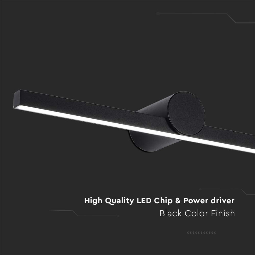 Iluminación LED para espejo de baño LED/10W/230V 3000K IP65 color negro