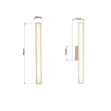 Iluminación LED para espejo de baño LINEA LED/8W/230V 3000/4000/6000K IP44 45 cm blanco