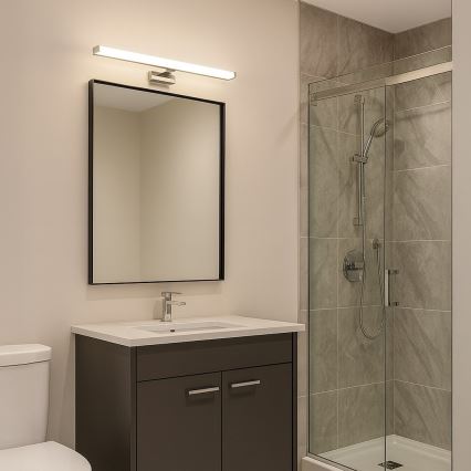 Iluminación LED para espejo de baño MIRORE LED/10W/230V 60 cm IP44 cromo brillante