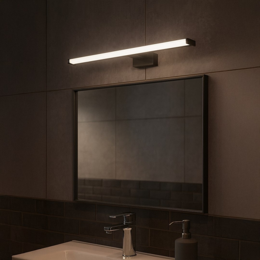 Iluminación LED para espejo de baño MIRORE LED/10W/230V 60 cm IP44 negro