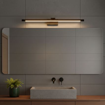 Iluminación LED para espejo de baño MIRROR LED/8W/230V 4000K IP44 60 cm negra