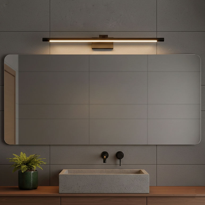 Iluminación LED para espejo de baño MIRROR LED/8W/230V 4000K IP44 60 cm negra