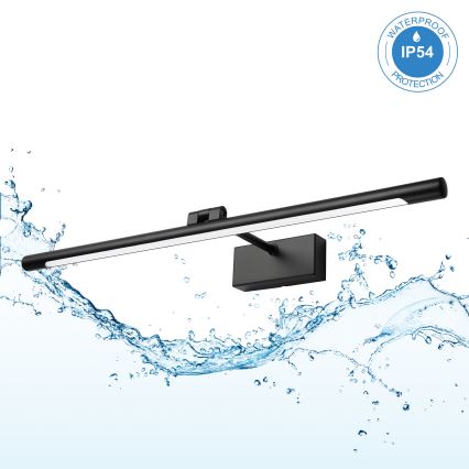Iluminación LED para espejo de baño MIRROR LED/8W/230V 4000K IP44 60 cm negra